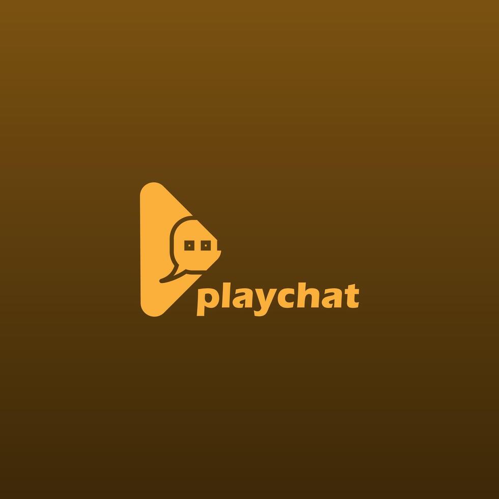logo playchat creative design simbol segitiga Playground logo concept design template. Playground icon illustration. eps 10 vector