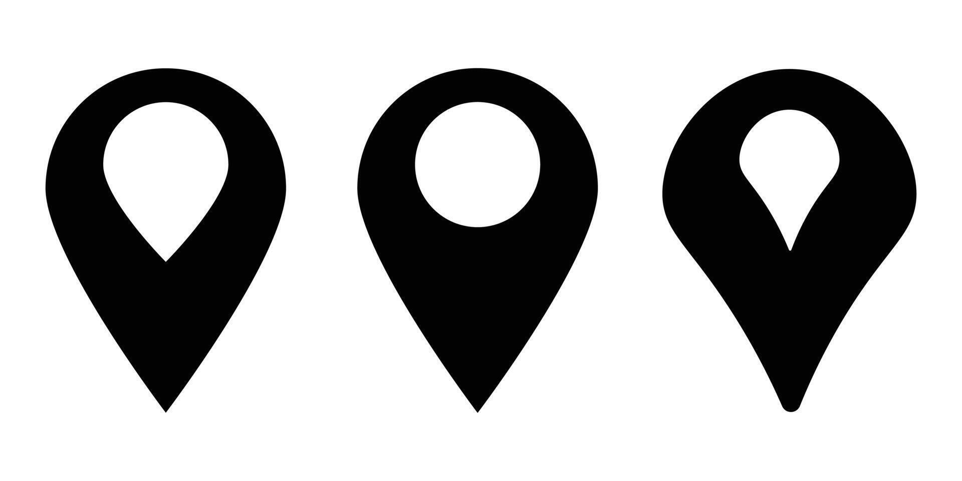 Set Of Address place icon symbol. Location icon collection vector