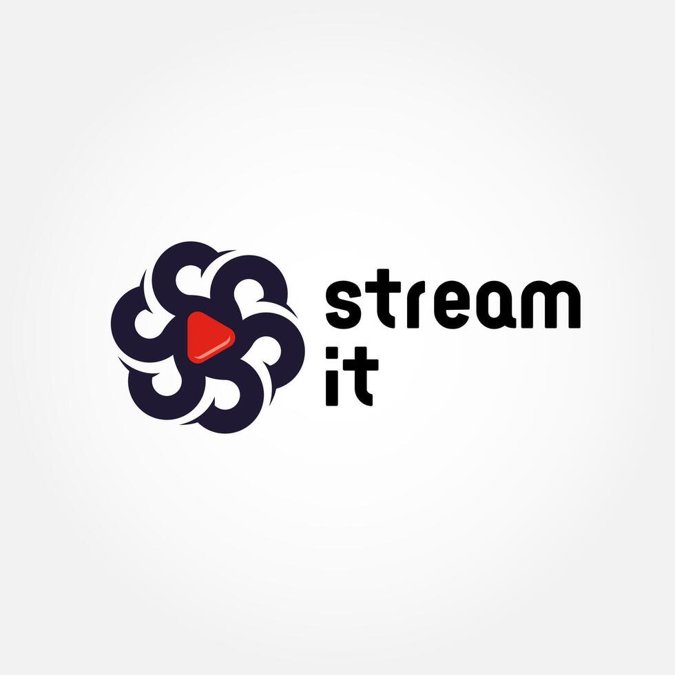 Stream Logo Design vector