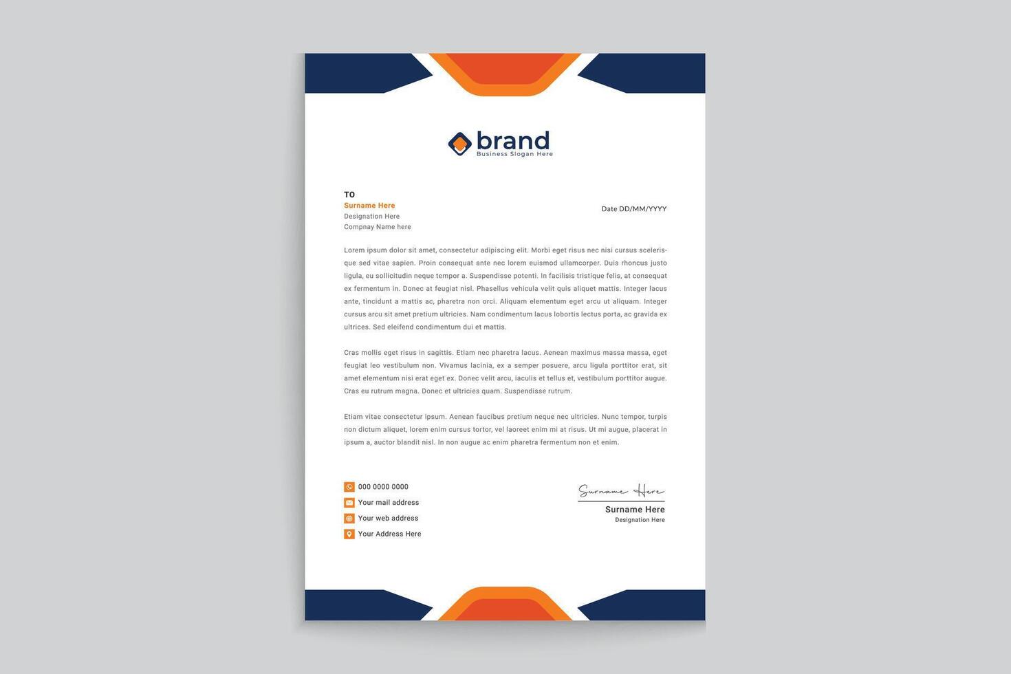 Technology connection letterhead design vector