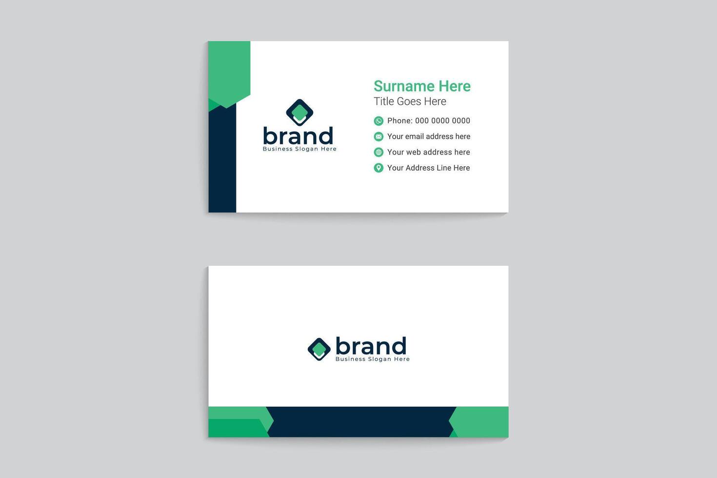 Professional business card mockup vector