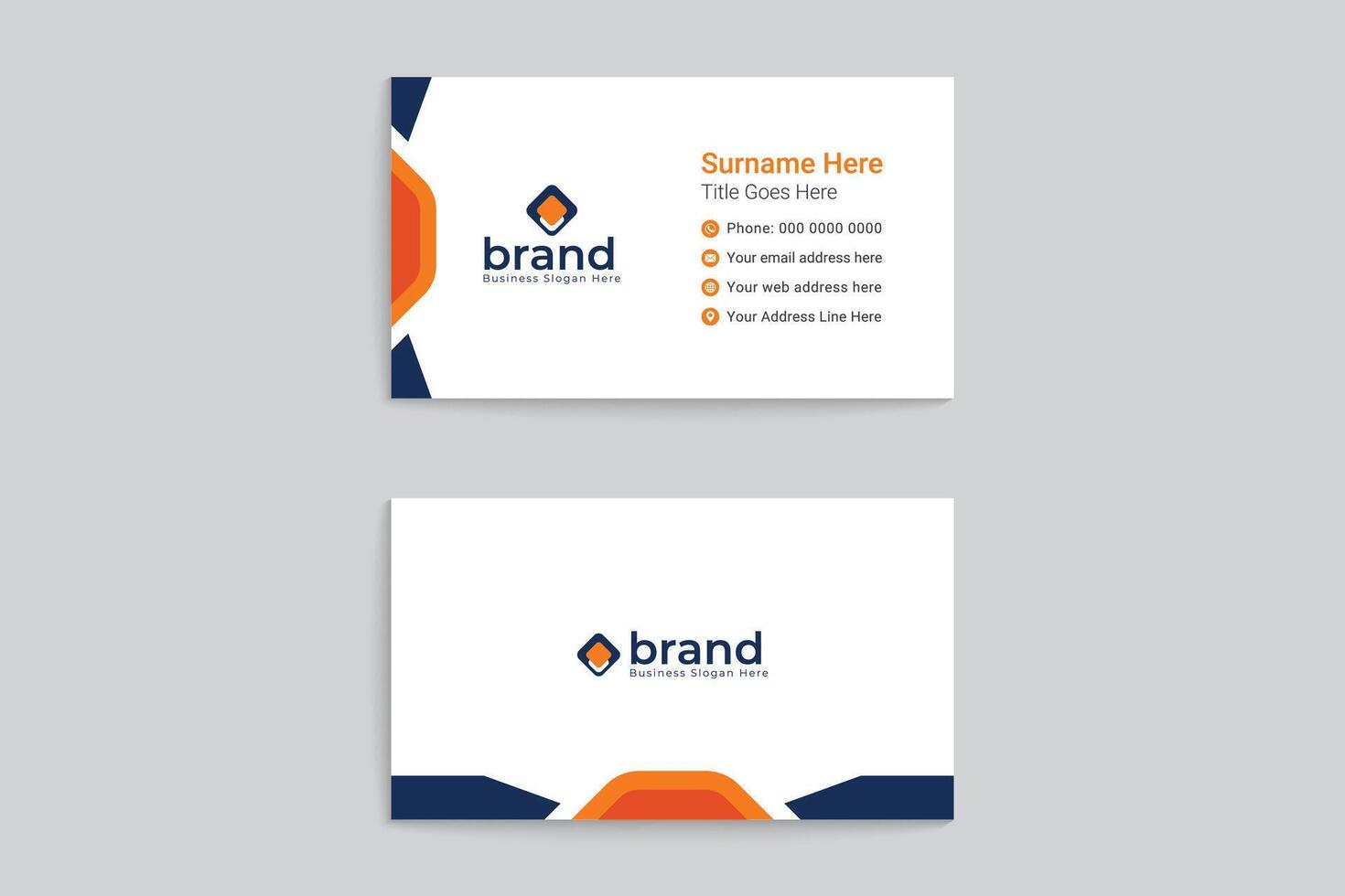 Medical business card template design vector
