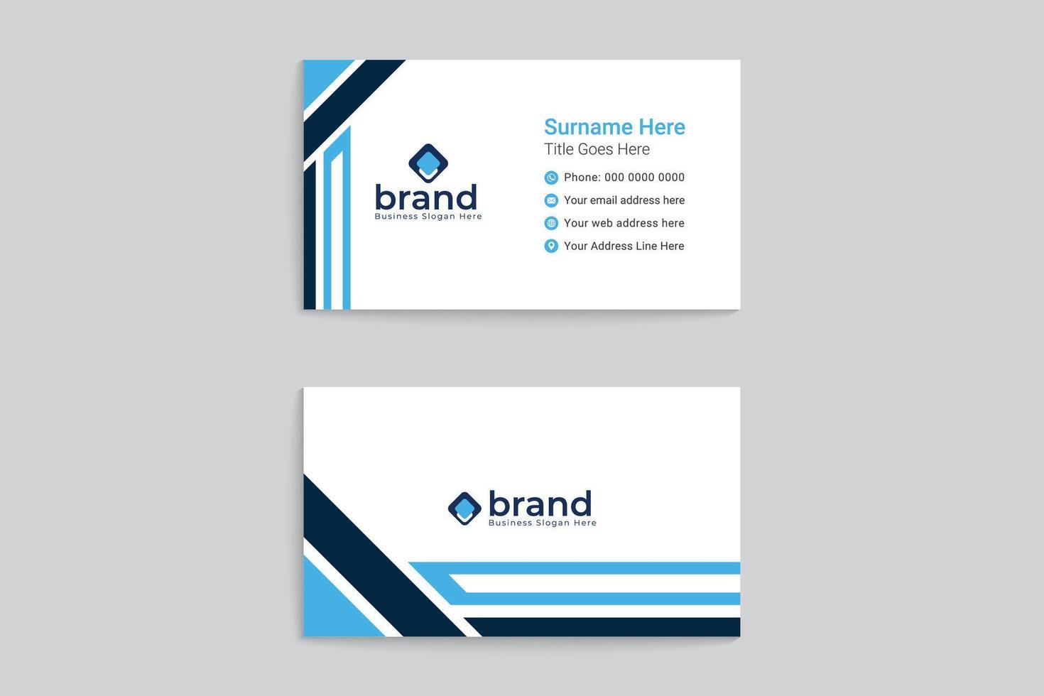 Clean professional business card template vector