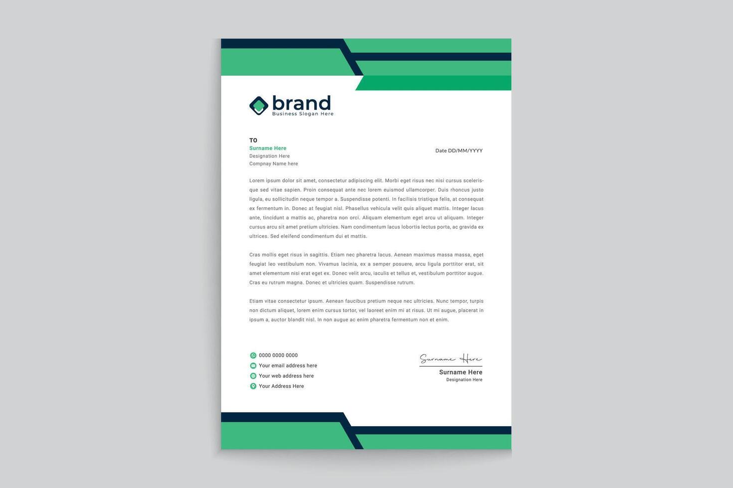 letterhead design with architectural elements vector
