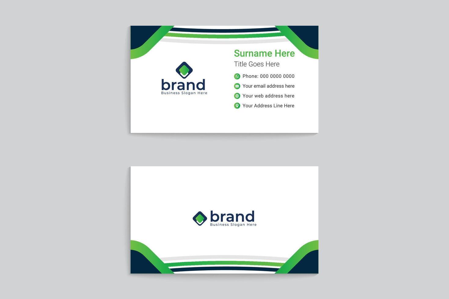 Healthcare business card design vector