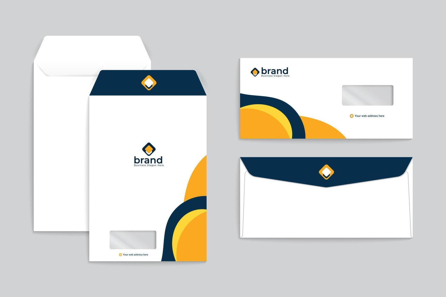 Luxury envelope template design vector