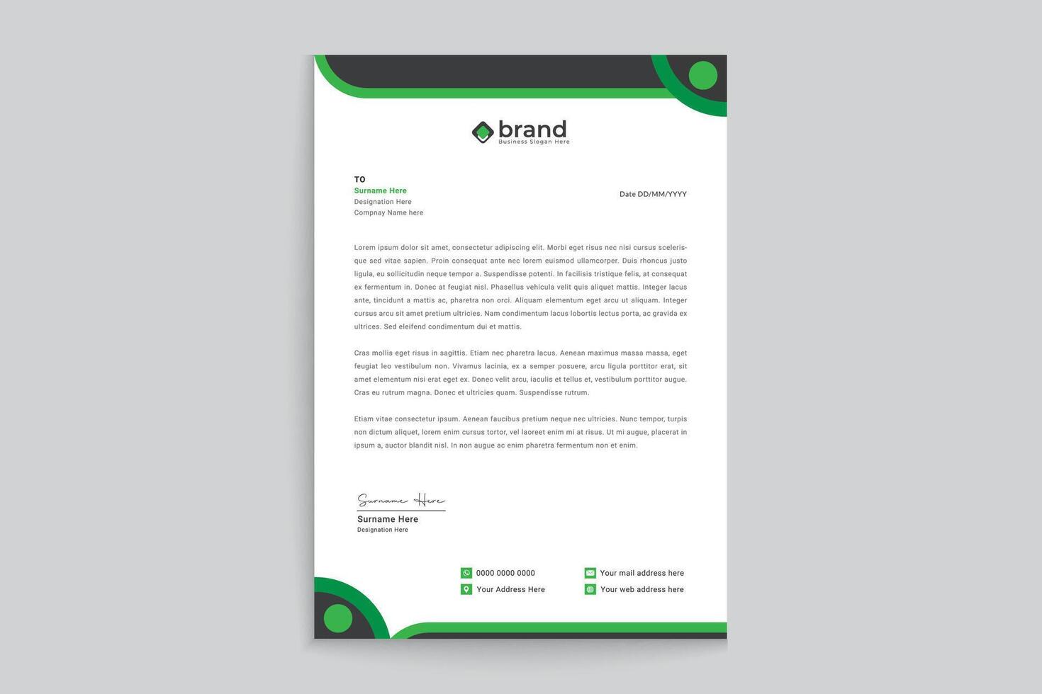 negocio concepto membrete modelo vector