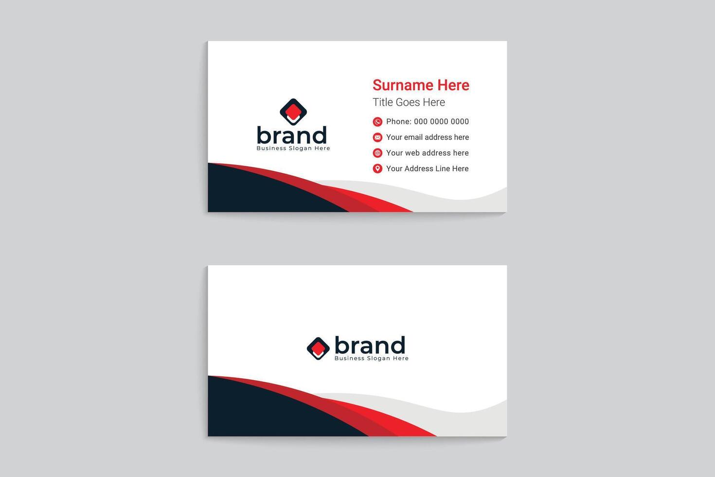 Healthcare service business card design vector