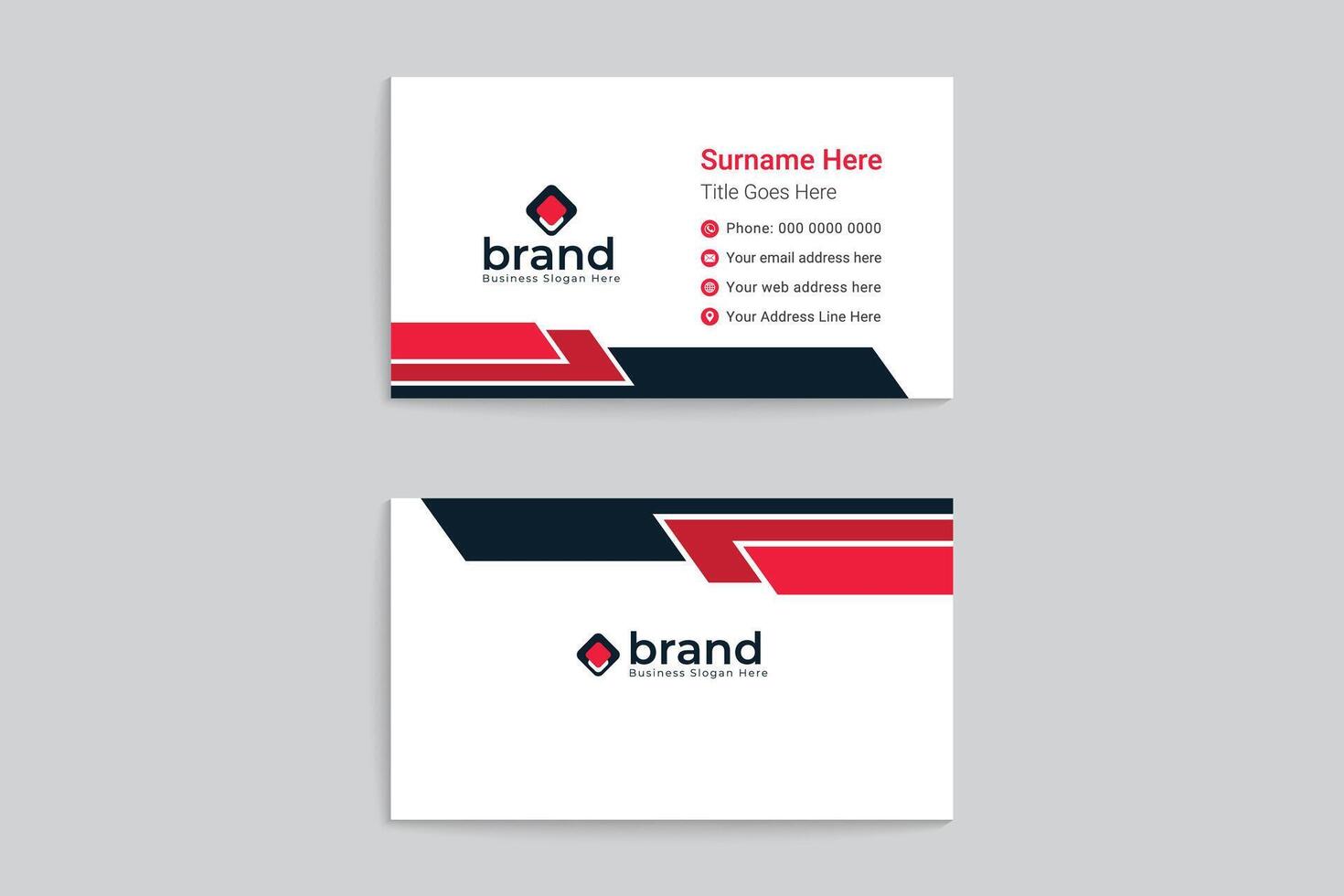 Elegant shape business card template vector