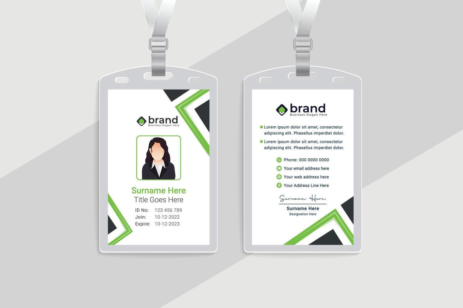 Creative and professional id card template vector