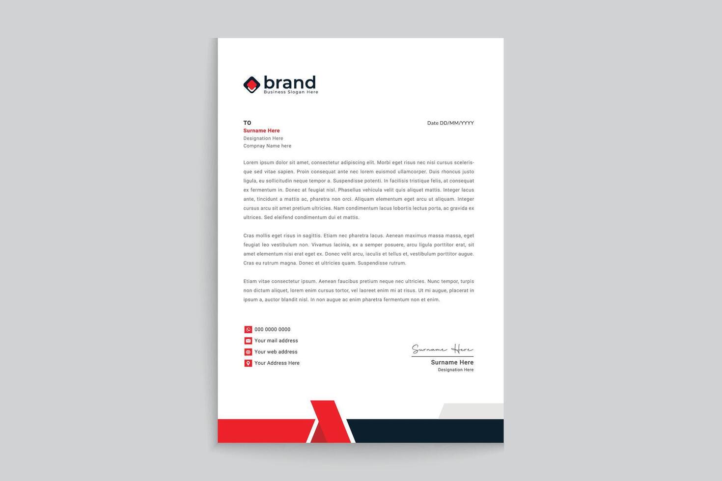 plano ley firma membrete modelo vector