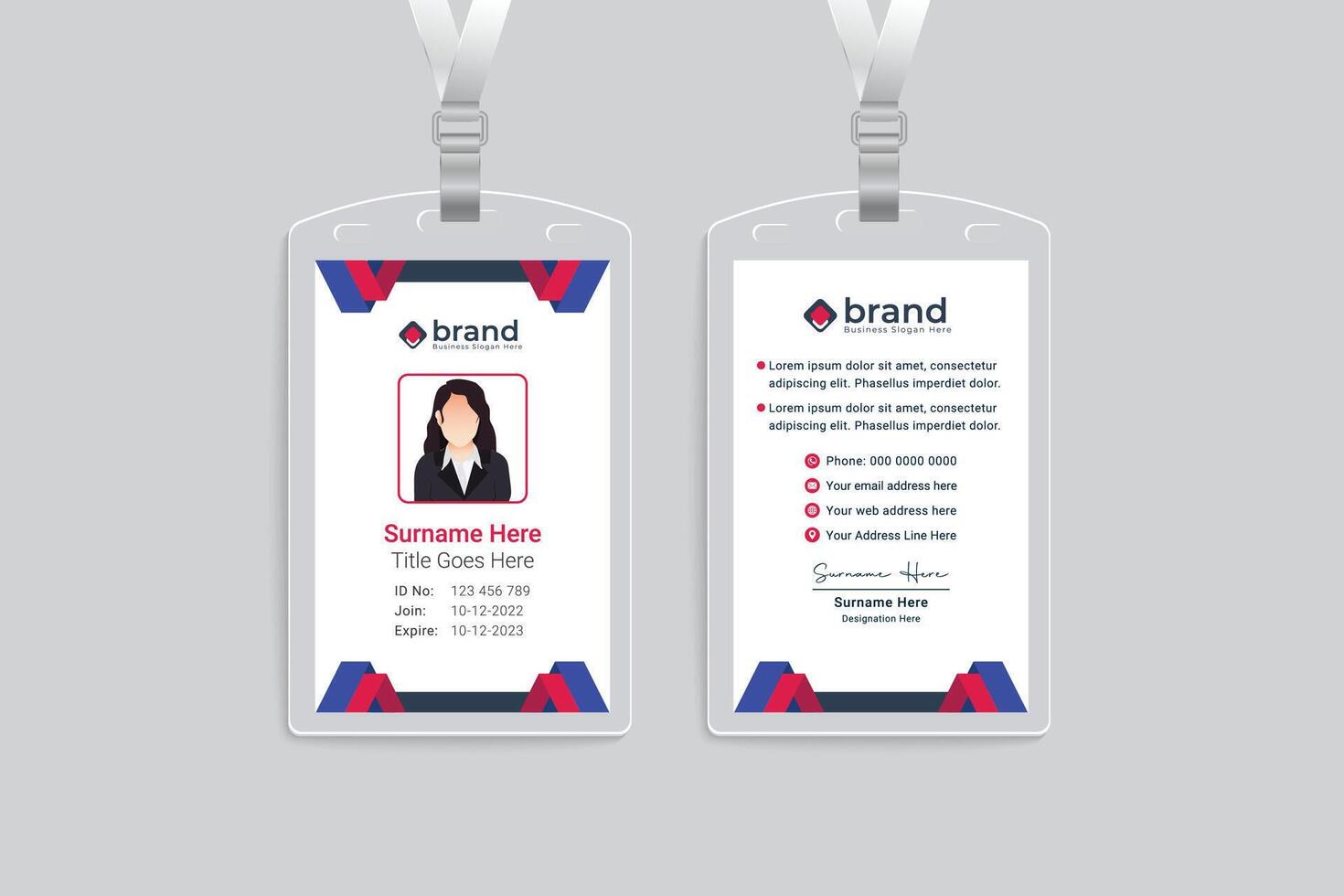 Elegant id card template vector