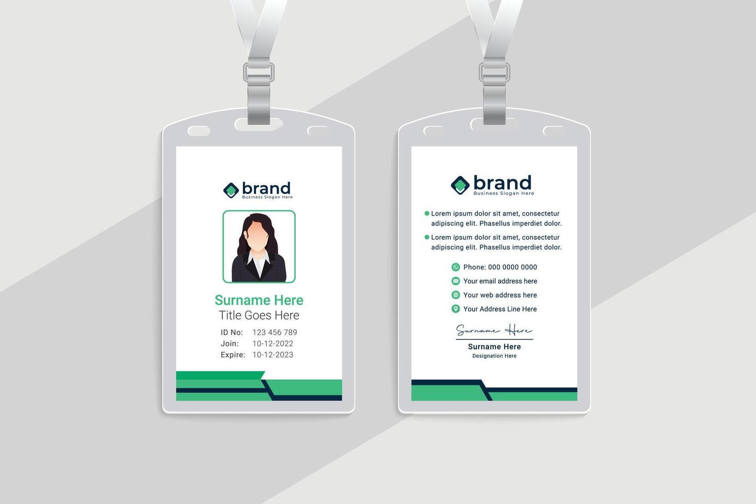 id card design template vector