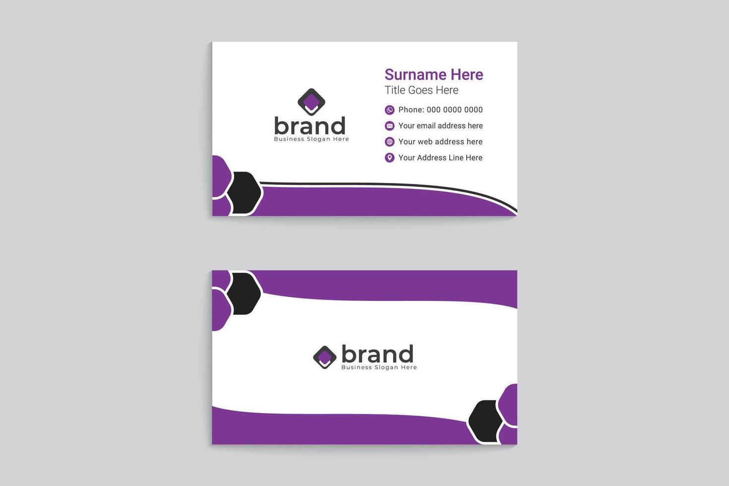 Clean minimal business card template vector