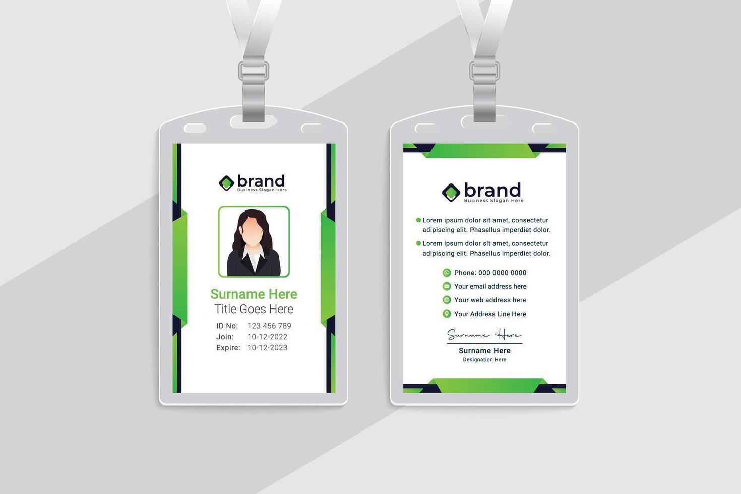 Luxury id card template design vector