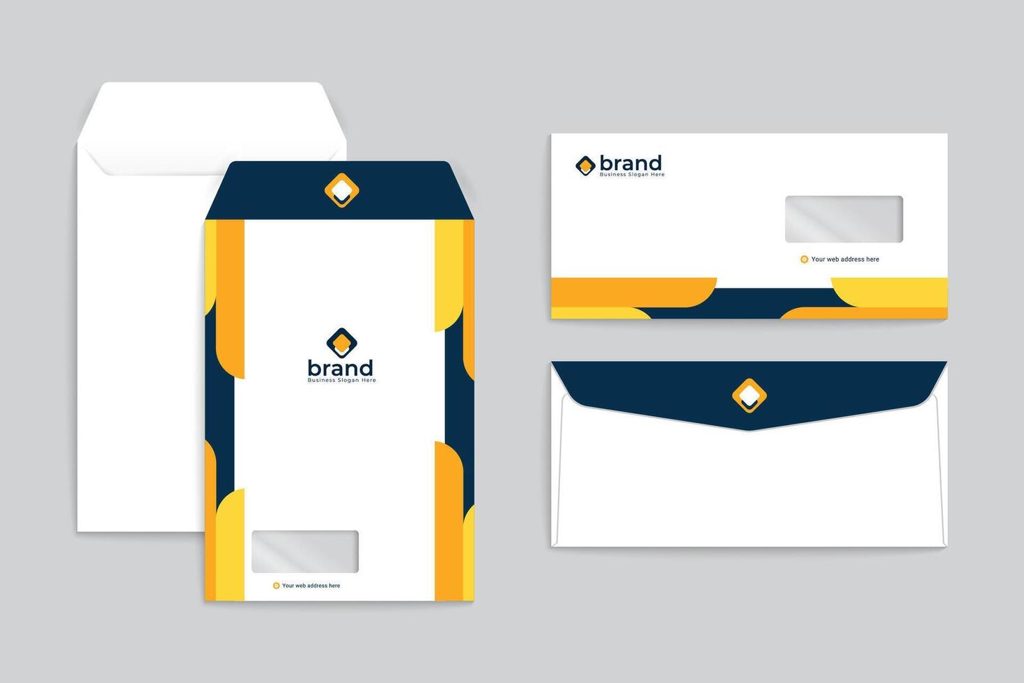 Set of modern envelope design template vector