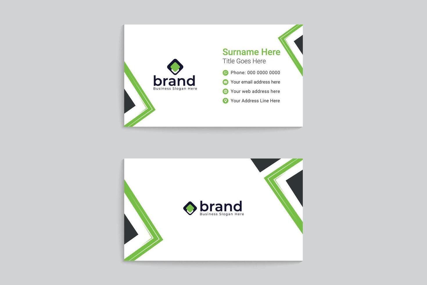 Elegant shape business card template vector