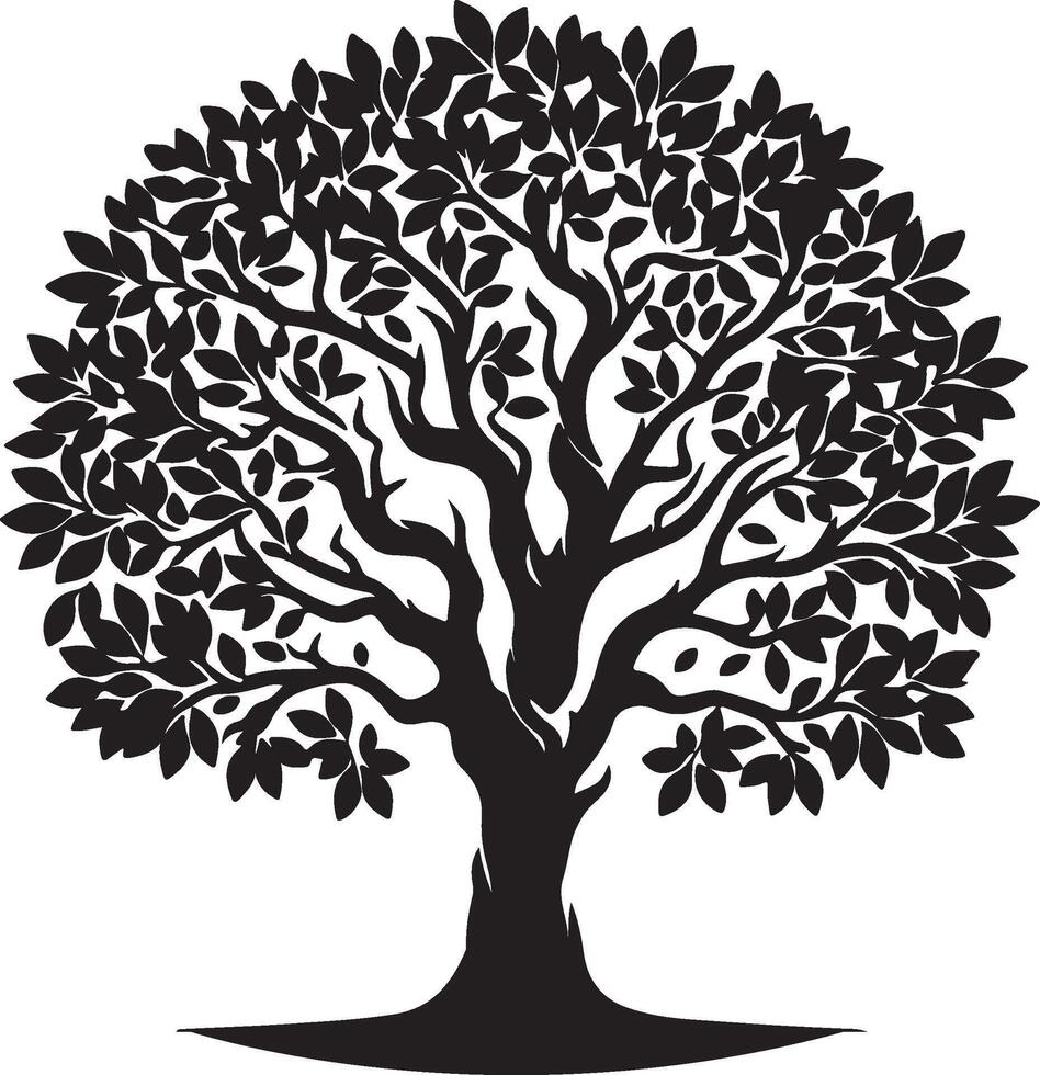 Tree silhouette shape design vector