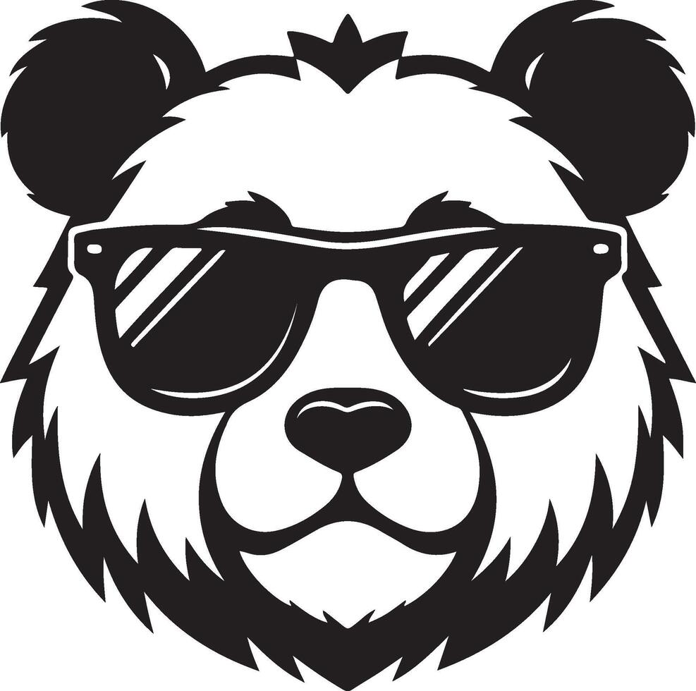 Panda with sunglass design vector