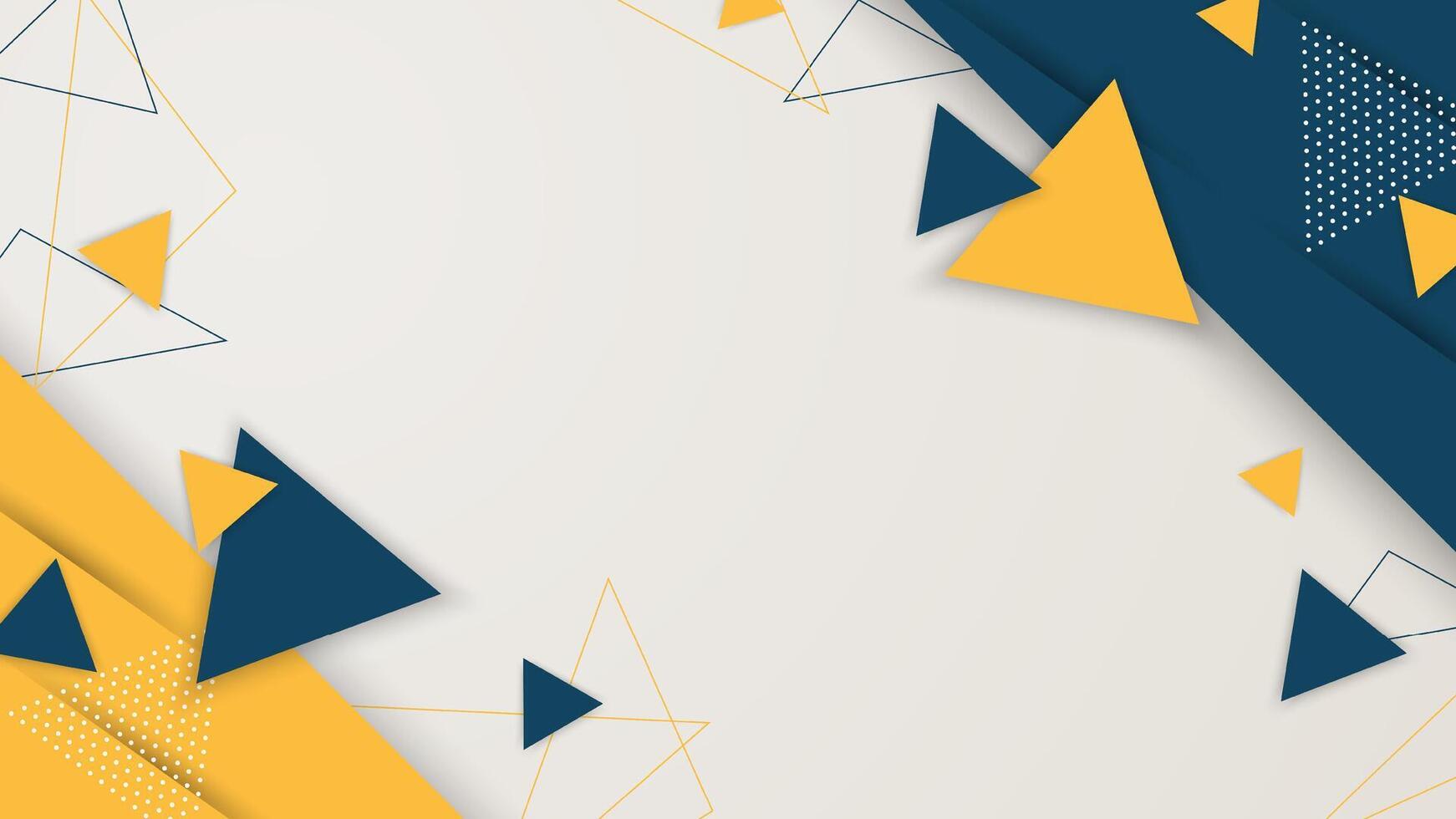 Modern abstract geometric design in yellow and blue vector