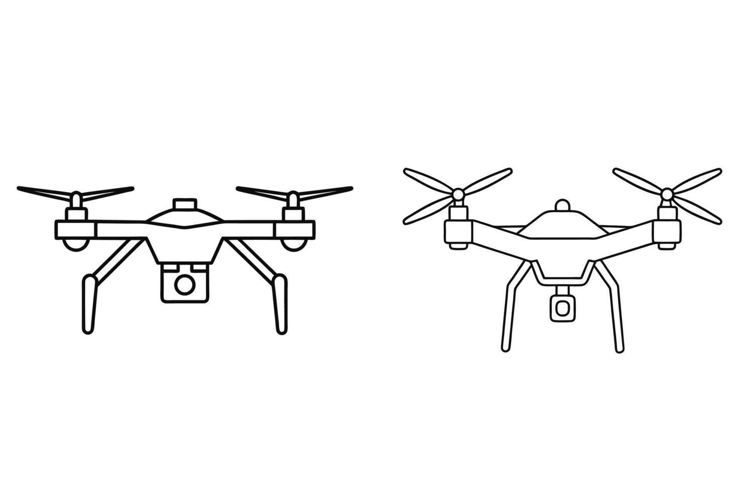 Resizable Drone Graphic for Photography and Tech Designs vector