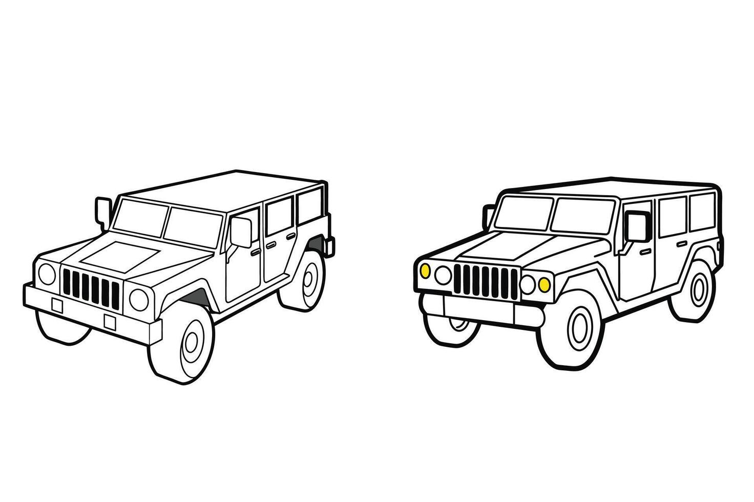 Humvee Icon for Military and Tactical vector