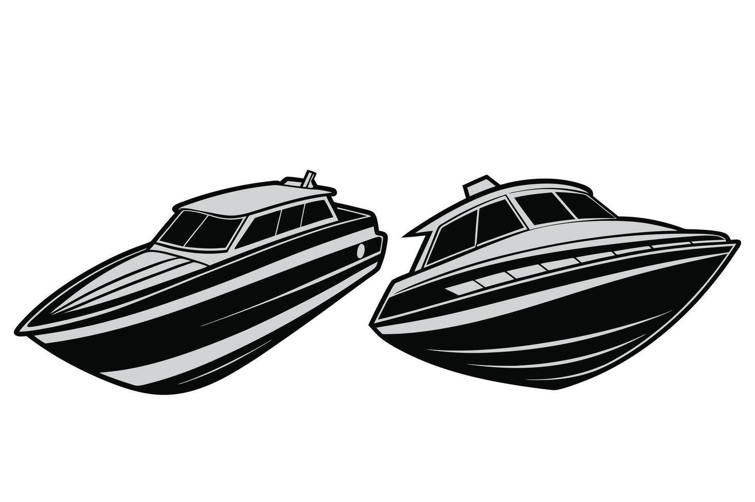 Versatile Motorboat for Marine and Nautical Themes vector