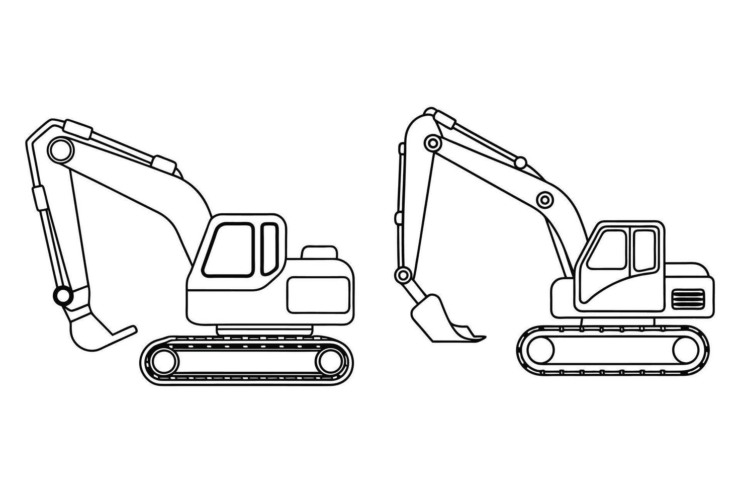 Excavator Icon for Construction and Industrial vector