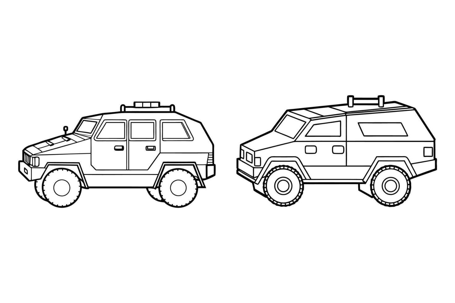 Resizable Armored Vehicle Graphic for Tactical and Defense Designs vector