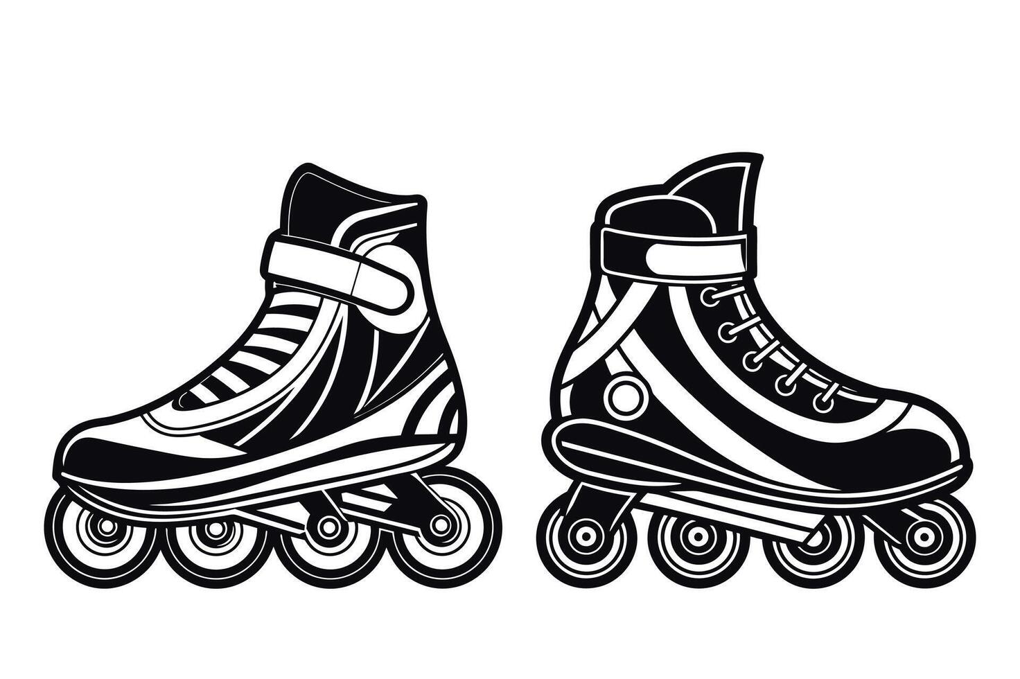 Customizable Rollerblades Illustration vector