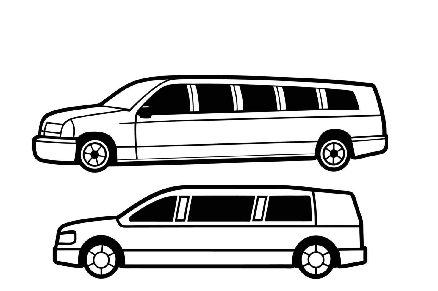 Resizable Limousine Graphic for Special Events and Luxury Designs vector