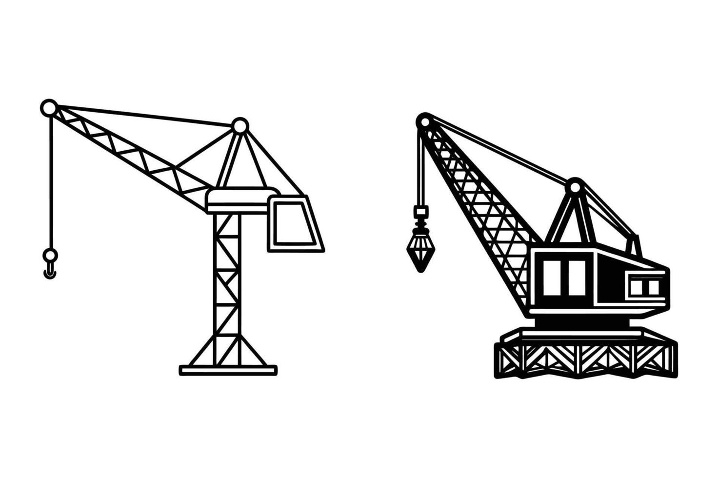 Editable Crane Graphic vector