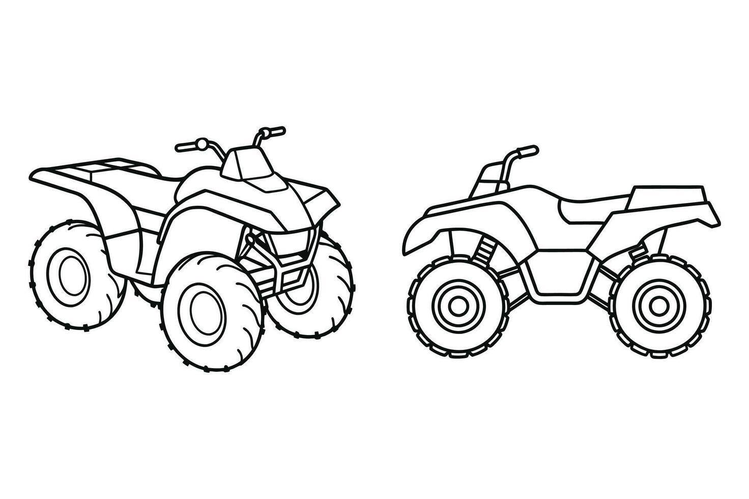 Editable ATV otline Graphic vector