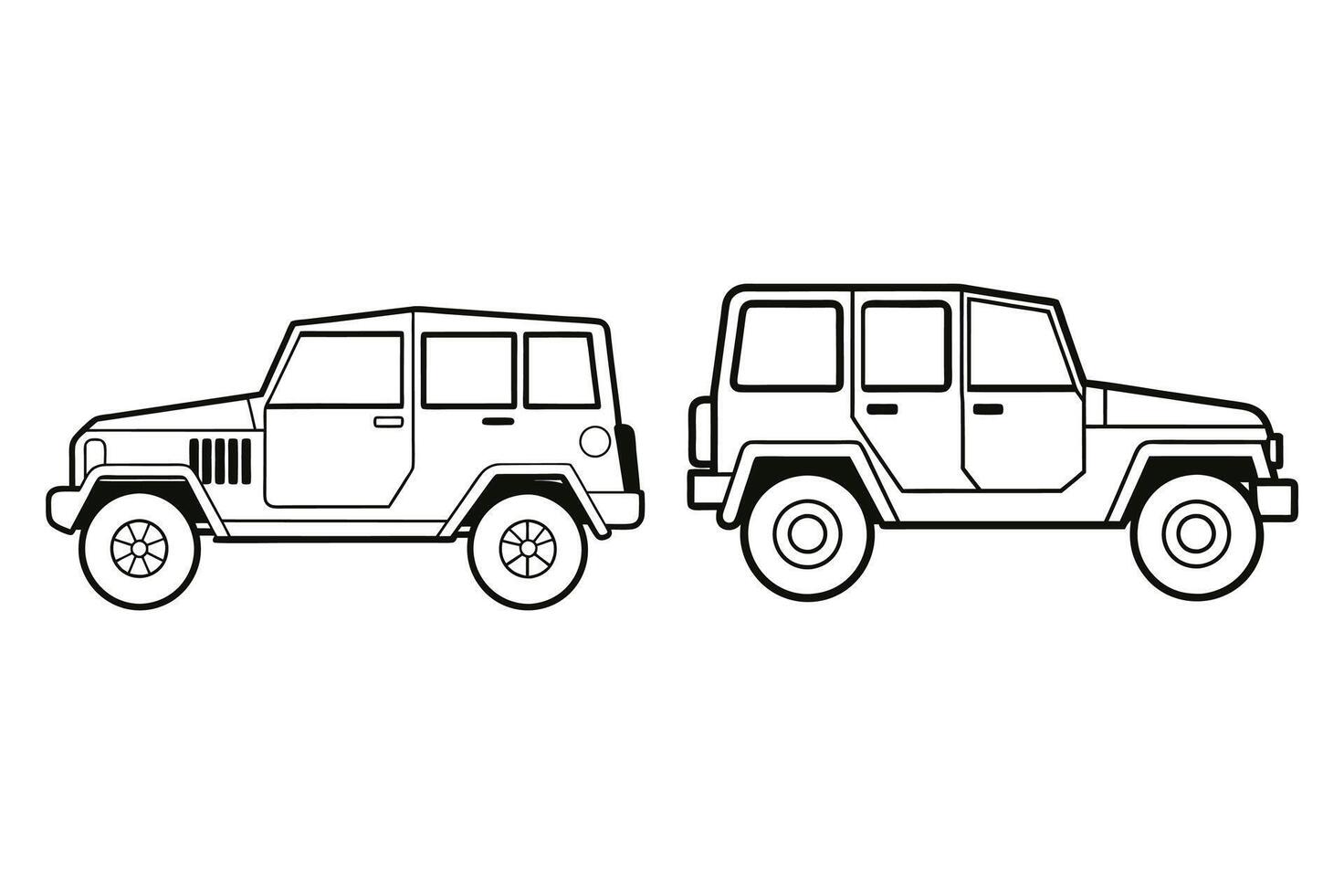 Customizable Jeep outline Illustration vector