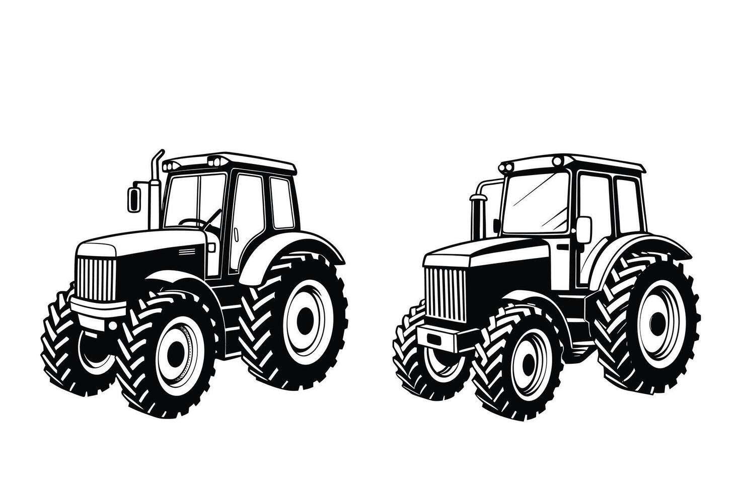 Customizable Tractor Illustration vector