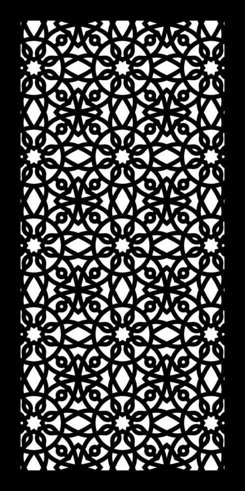 a repeating pattern of a combination of circles, lines, and squares that can be used for room partitions vector