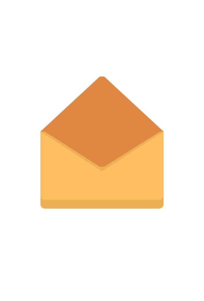 simple open message icon. inbox symbol vector