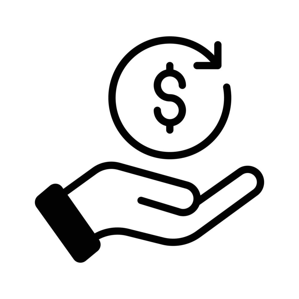 Ensure refunds with this money back icon for customer satisfaction vector