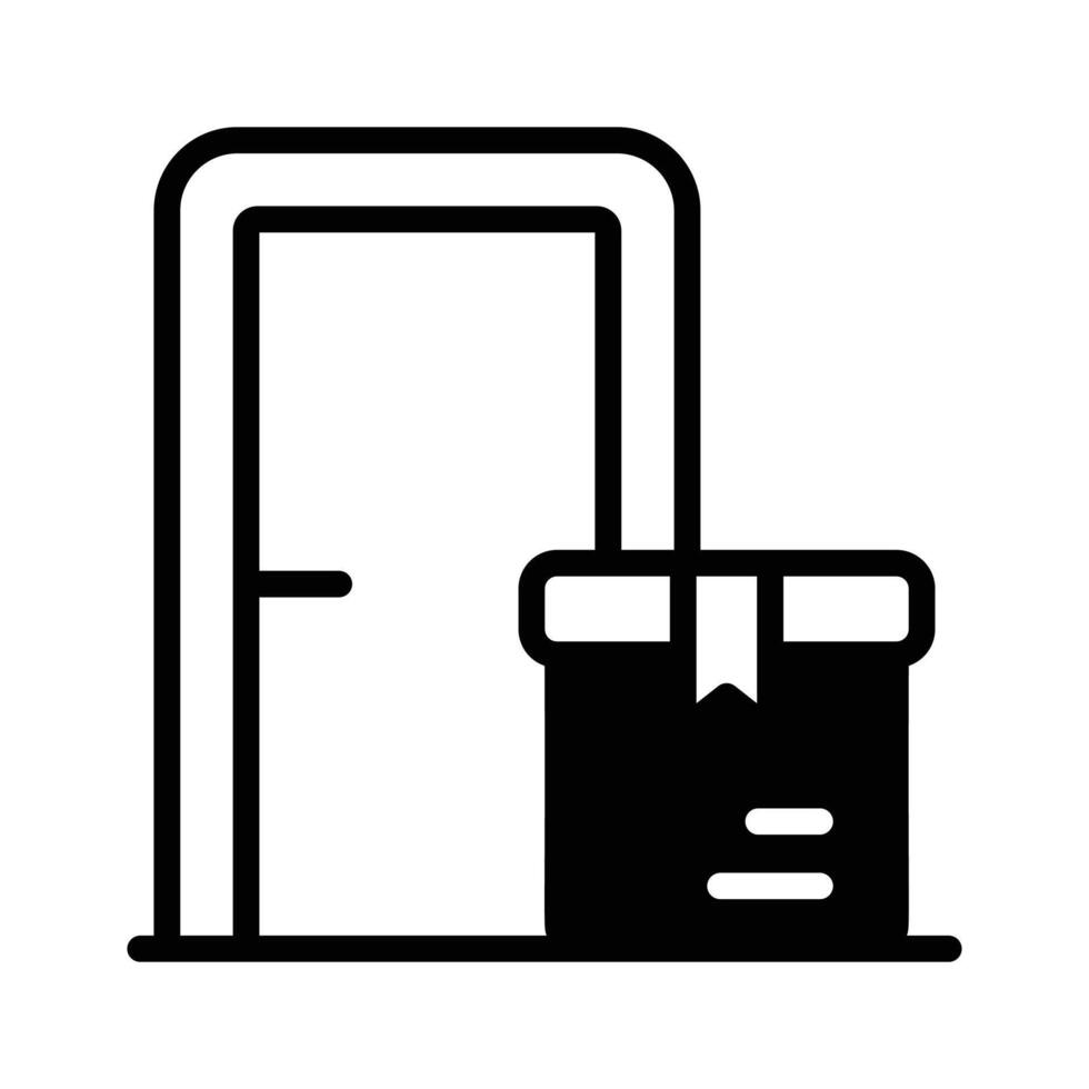 Door delivery icon for tracking and managing home delivery services vector