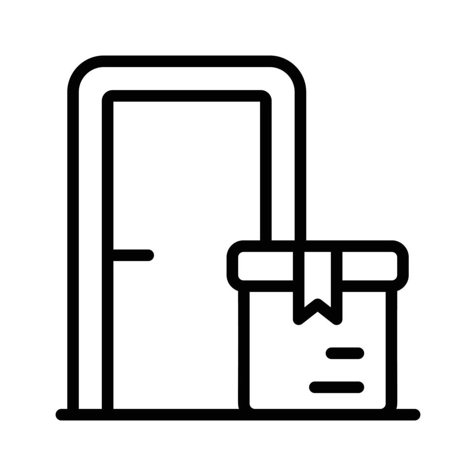 Door delivery icon for tracking and managing home delivery services vector