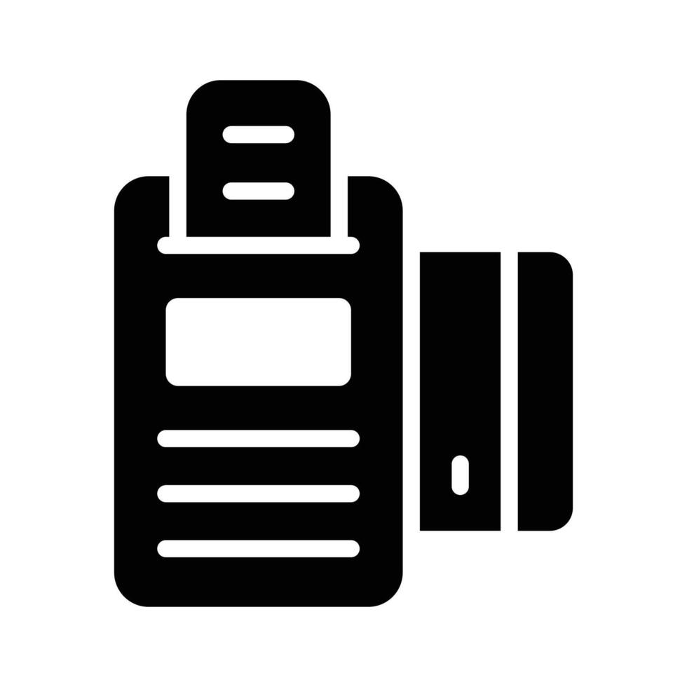 Debit machine icon for processing card payments and transactions vector