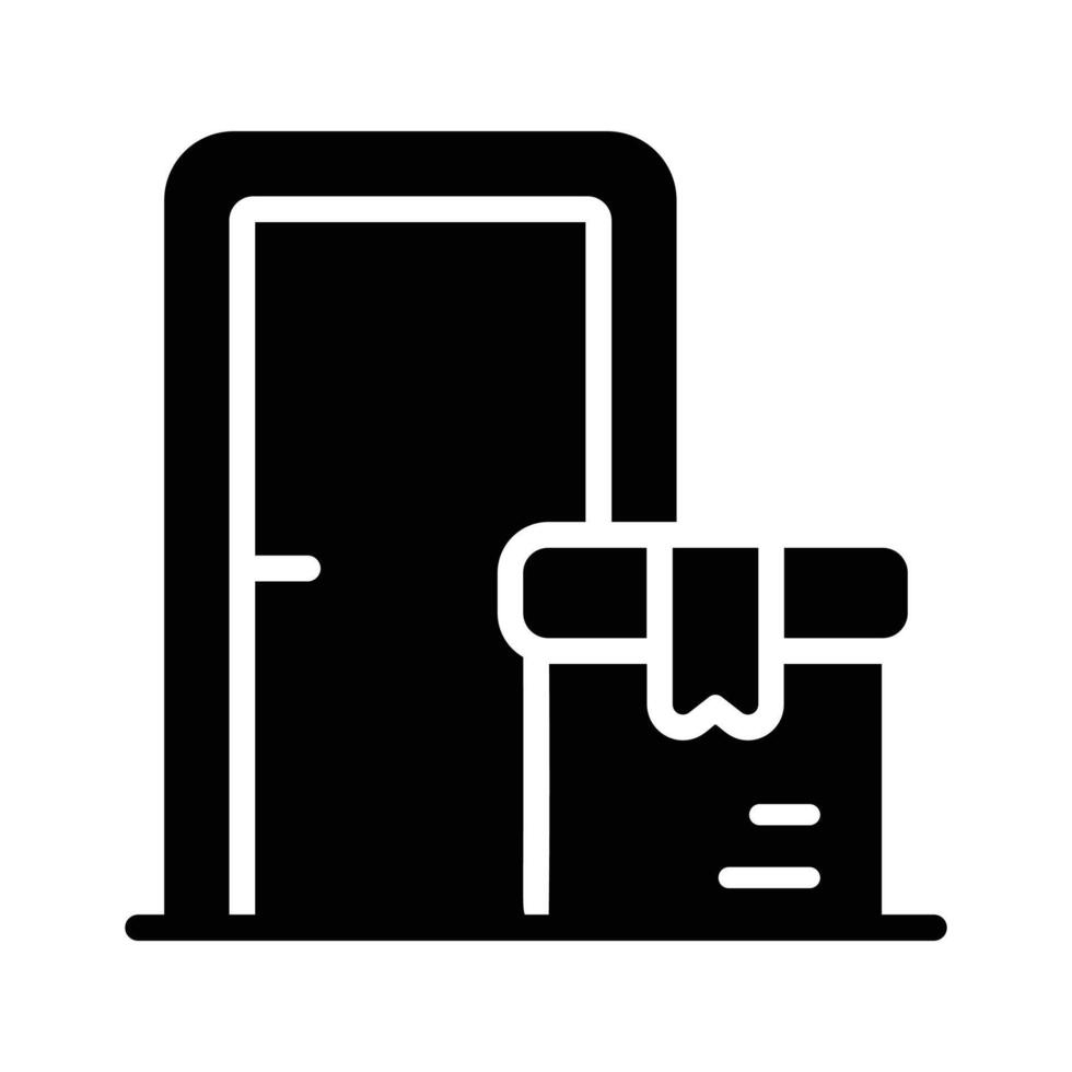 Door delivery icon for tracking and managing home delivery services vector