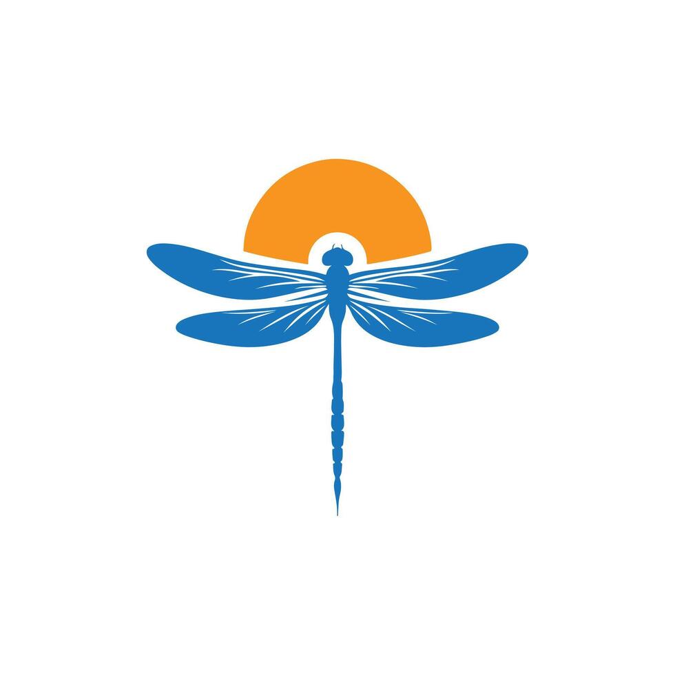 Dragonfly logo design, illustration vector