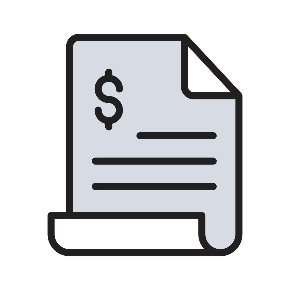 Use this bill icon for clear financial documentation vector