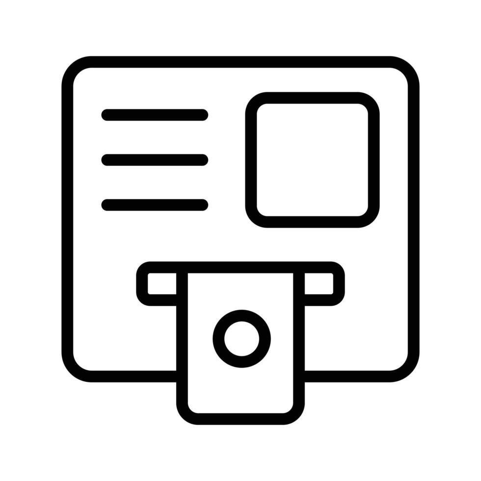 Cash machine icon for ATMs and financial transaction services vector