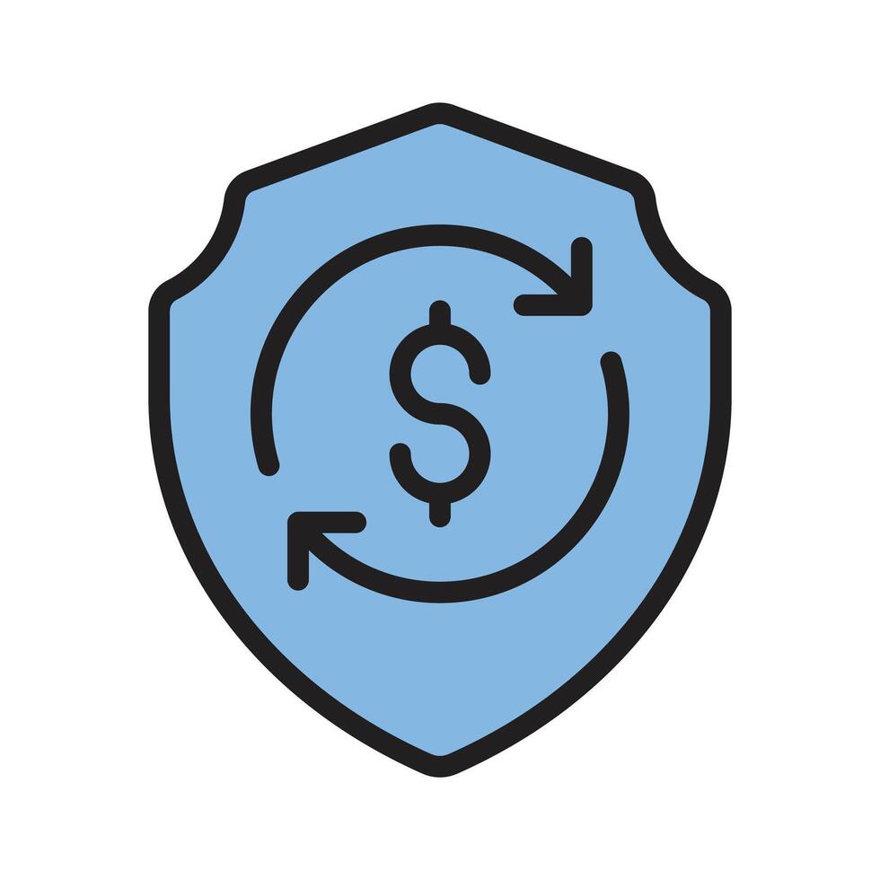 Protect your work with this sturdy shield icon for safety and security vector