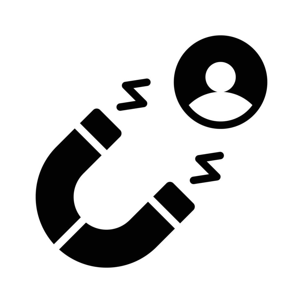 Efficient lead generation icon, ideal for marketing and sales tools vector