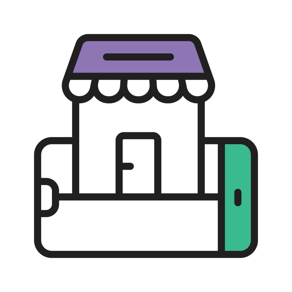 Online store icon for e-commerce and digital retail platforms vector