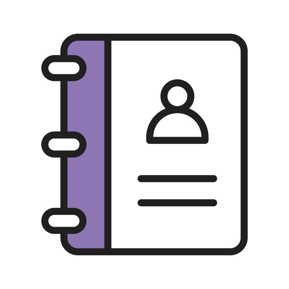 Organize contacts with this phone book icon for easy access vector