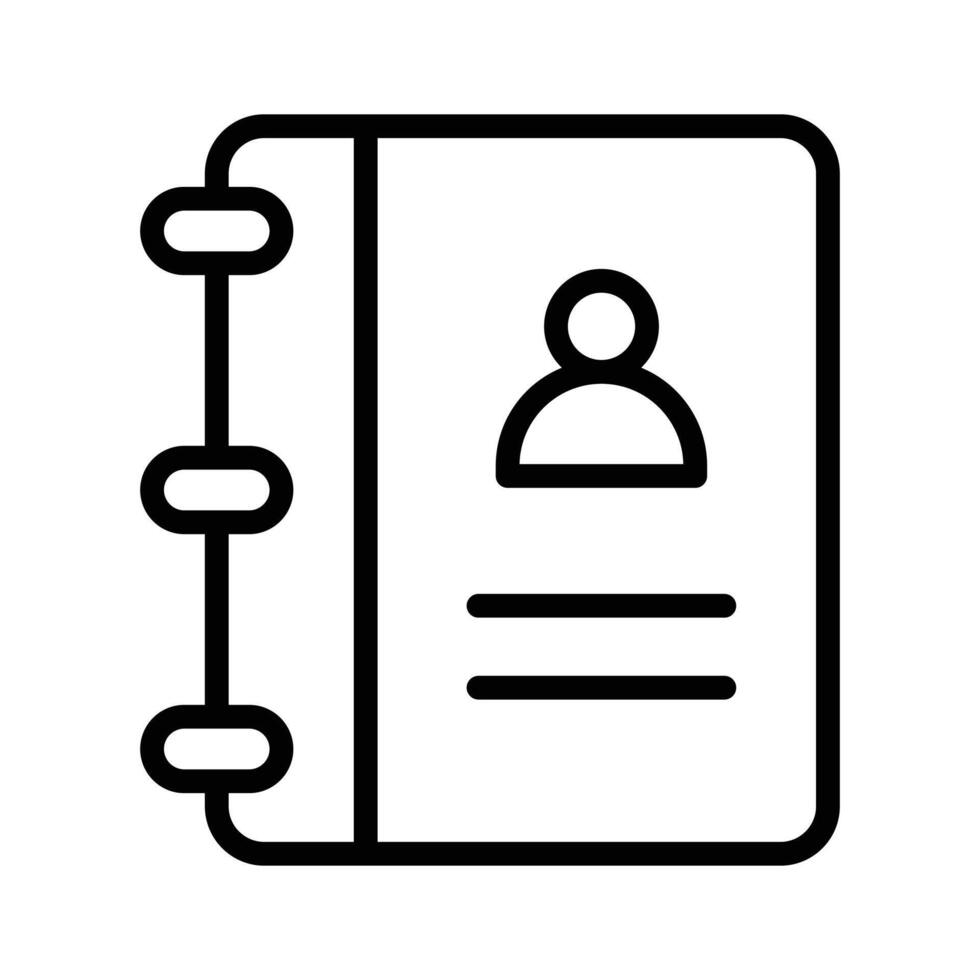 Organize contacts with this phone book icon for easy access vector